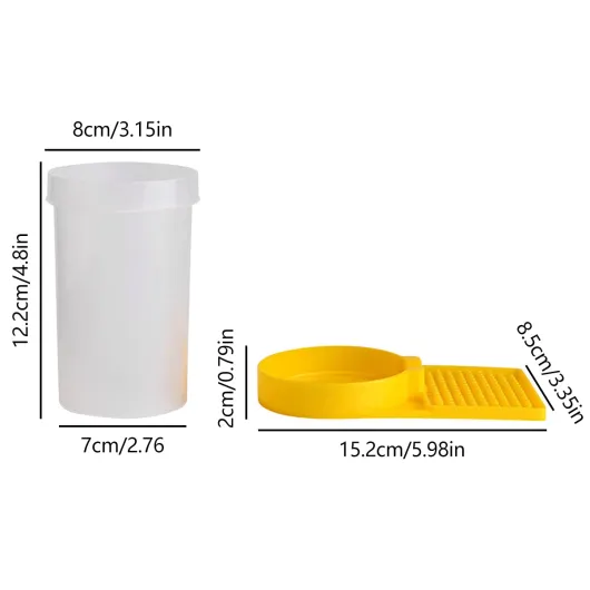 Distributeurs d'Eau Miel pour Abeilles,3 Pcs Jaune d'Abreuvoir Fournitures Apicoles en Plastique Système d'Alimentation Liquide Abeilles Outil d'Apiculture Abreuvoir de Ruche Équipement d'Alimentation