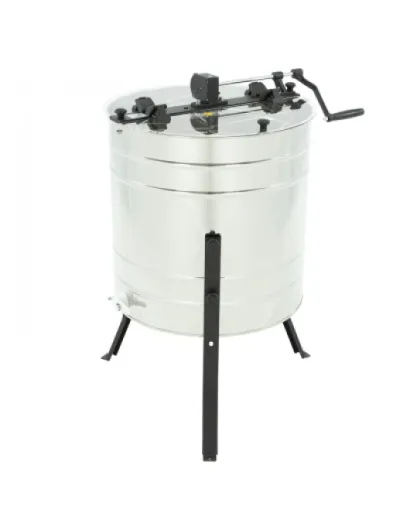 LYSON Extracteur de miel 4 rayons extracteur diagonal Ø600 Manuel Honeyextractor Universel Extracteur tangentiel pour 4 cadres inox apiculture accessoires BASIC LINE