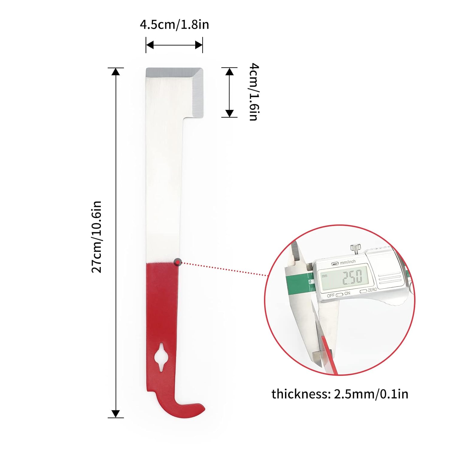 Outil de Grattoir pour l'Apiculture, Grattoir de Ruche en Acier Inoxydable,Fournitures et Equipements pour l'Apiculture-J Forme