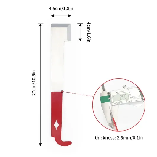 Outil de Grattoir pour l'Apiculture, Grattoir de Ruche en Acier Inoxydable,Fournitures et Equipements pour l'Apiculture-J Forme