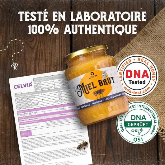 Miel de fleurs sauvages brut 1 kg – non filtré, 100% naturel - Platine London Honey Awards 2026, N°1 des miels cristallisés - Miel de fleurs sauvages lituanien, cru, non pasteurisé - 1 - Miel de fleurs sauvages
