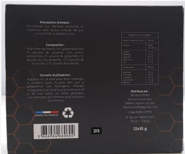 Miel King Kong : Boostez votre vitalité et votre énergie ! Fabrication francaise - Lot de 3-6 - 9 Sticks (3 SACHETS) 30 g (Lot de 1)
