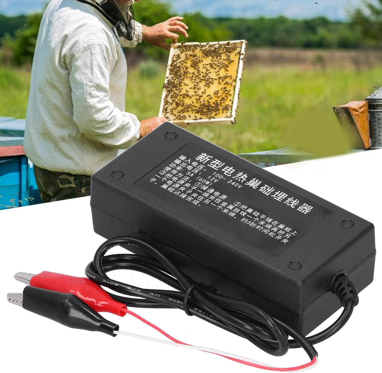Embedder Apicole électrique, Dispositif de Chauffage D'enrobage 12 V 5 A, Kit D'installation de Ruche de Cire D'apiculture