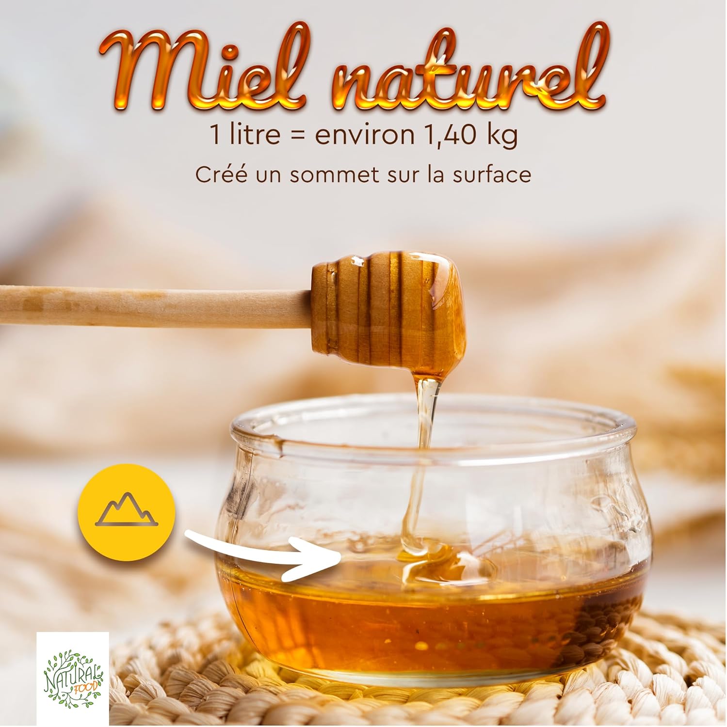 Miel brut - 22 kg - Miel d'acacia dans des bocaux en verre - 20 x 1,1 kg - Absolument pur, brut, naturel, non pasteurisé - Frais - Fabriqué par Bees - Miel d'acacia 1.1 kg (Lot de 20)