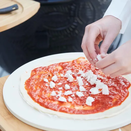 Pierre à pizza universelle, accessoire barbecue, en argile, réfractaire, 36cm